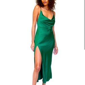 NWT Princess Polly Walk The Line Maxi Midi Dress Green Size US 2 (AU 6)